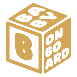 Distintivo de cubo de bebê a bordo Desenho PNG