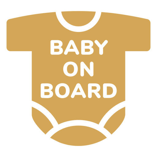 Distintivo de camisa beb? a bordo Desenho PNG