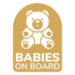 Badge bebés a bordo Transparent PNG