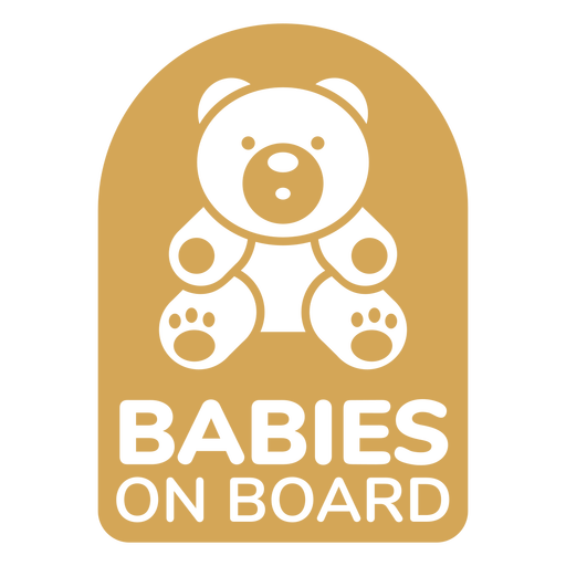 Badge babies on board PNG Design