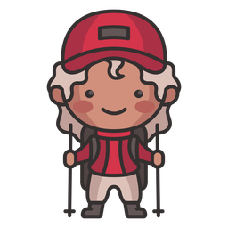 Caminante de nueva zelanda semi-plano Diseño PNG