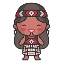 Traditionelles Mädchen Neuseeland Wohnung PNG-Design