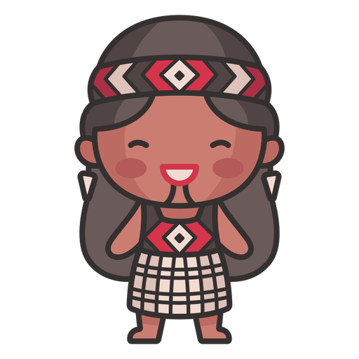 Piso tradicional chica nueva zelanda Diseño PNG