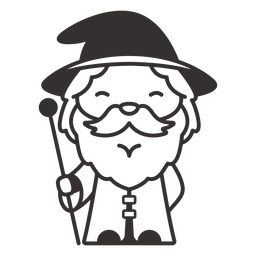 Mago de nueva zelanda lleno de trazos Diseño PNG