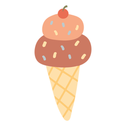 Ice cream sprinkles flat