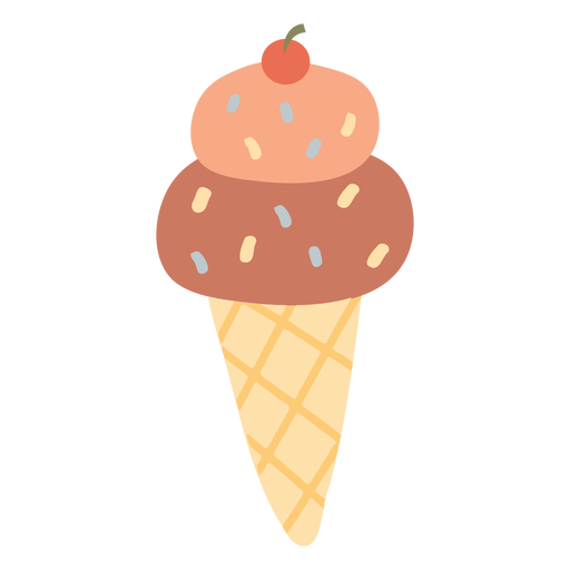 Ice cream sprinkles flat PNG Design