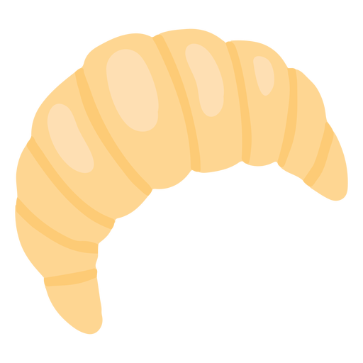 Saboroso croissant plano Desenho PNG