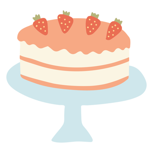 Bolo de morango liso Desenho PNG