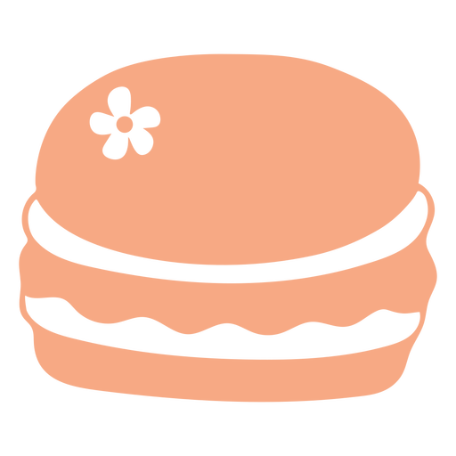 Pastel de macarrón relleno de trazo Diseño PNG