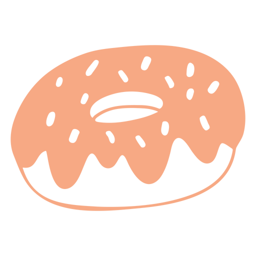 Donut Geb?ck gef?llt-Schlaganfall PNG-Design