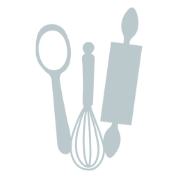 Silhueta de utensílios de cozinha Desenho PNG