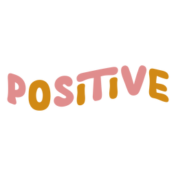 Letras de palavras positivas Desenho PNG