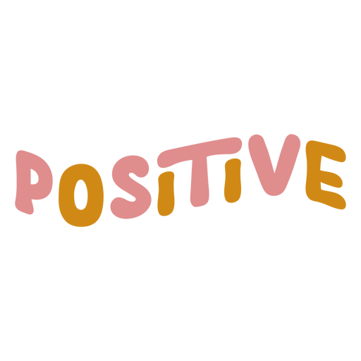 Positive Wortbeschriftung PNG-Design