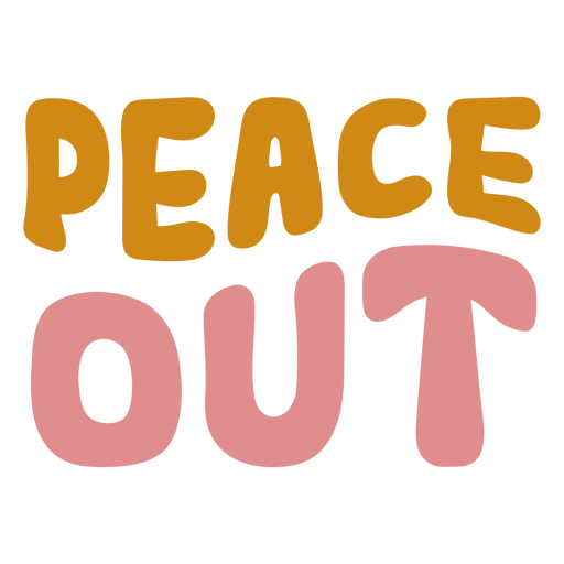 Peace out lettering PNG Design