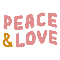 Peace And Love Lettering PNG & SVG Design For T-Shirts