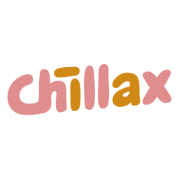 Chillax word lettering