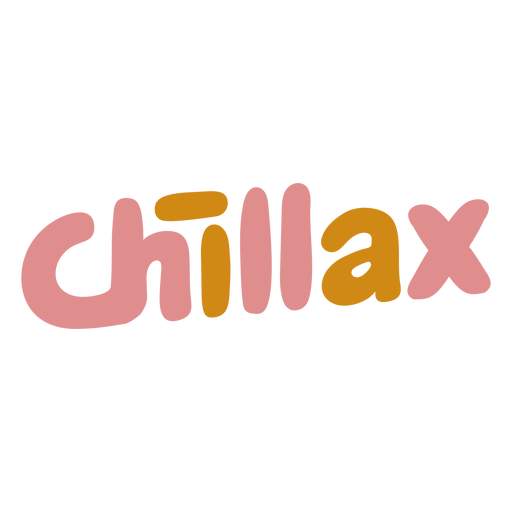 Chillax-Wortbeschriftung PNG-Design