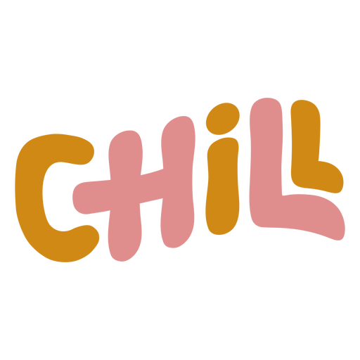 Chill word lettering PNG Design