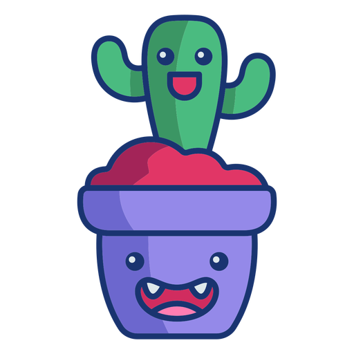 Happy cactus cartoon
