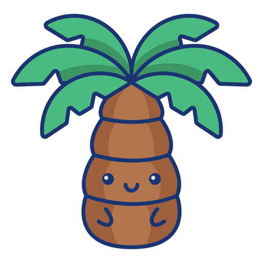Palm tree cartoon PNG Design