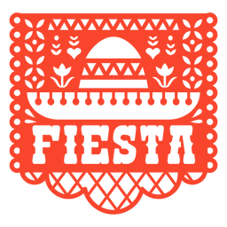 Fiesta papel picado PNG-Design