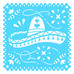 Mexikanischer Hut Papel Picado PNG-Design