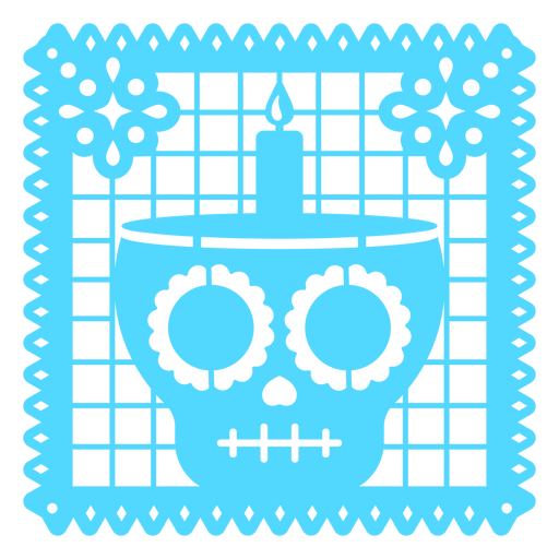 Skull candle papel picado PNG Design