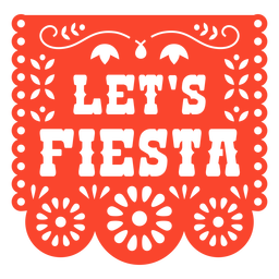 Lassen Sie uns Fiesta Papel Picado PNG-Design