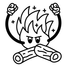 Wütender Lagerfeuerschlag PNG-Design