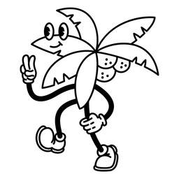 Percurso de palmeira ambulante Desenho PNG