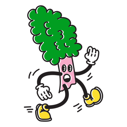 Walking tree cartoon PNG Design