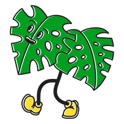 Desenho animado em folha de palmeira Desenho PNG