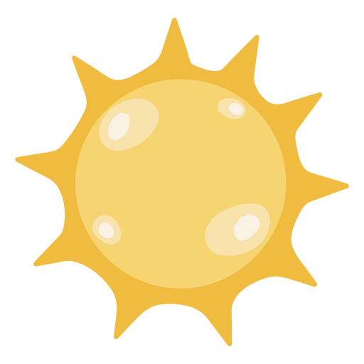 Estrela solar plana Desenho PNG