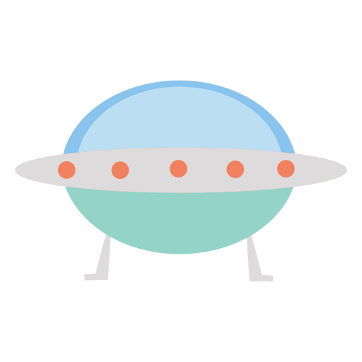Alien Raumschiff flach PNG-Design