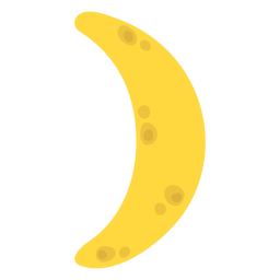 Half moon flat PNG Design