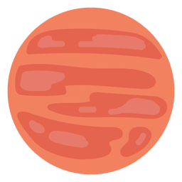 Mars red planet flat