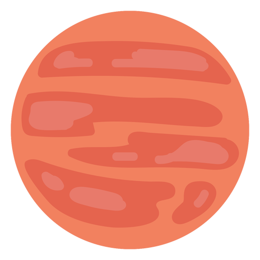 Marte planeta rojo plano Diseño PNG