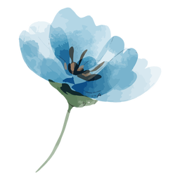 Perennial flax flower watercolor PNG Design
