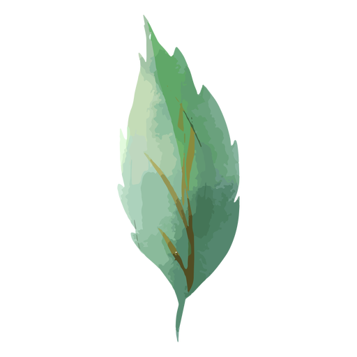 Watercolor tree leaf