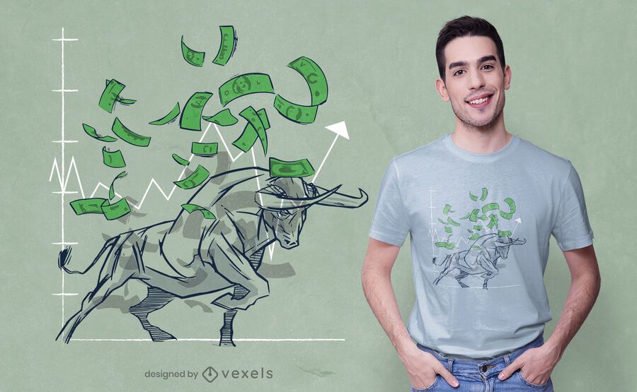 Bull stock market t-shirt design Bull stock market t-shirt design