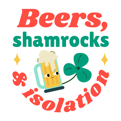 Beer and isolation badge PNG Design