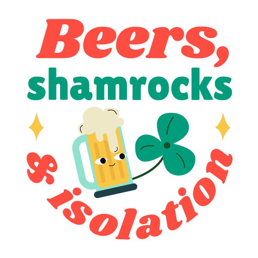 Bier und Isolationsabzeichen PNG-Design