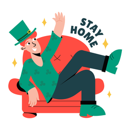 St patricks stay home Transparent PNG