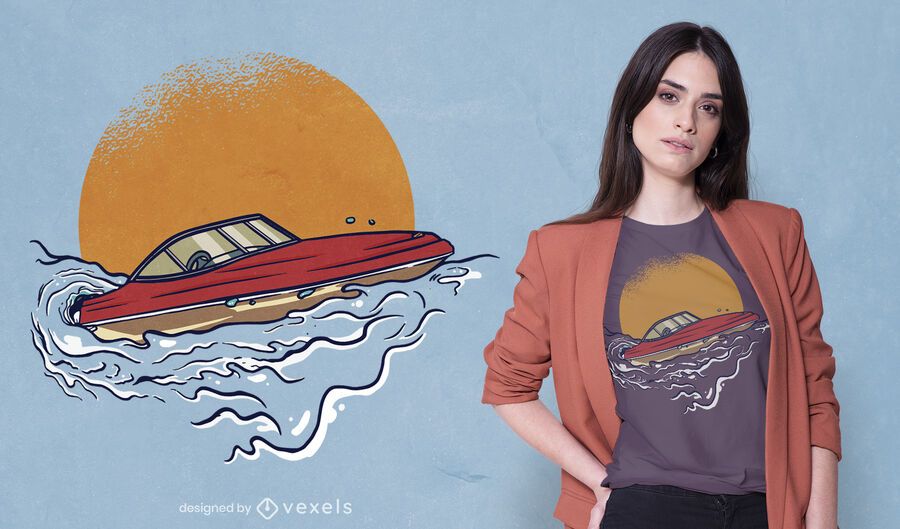 Sport motorboat t-shirt design Sport motorboat t-shirt design