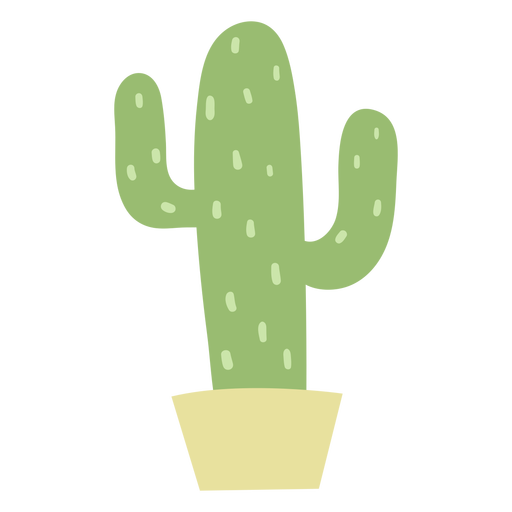 Hoher Kaktus flach PNG-Design