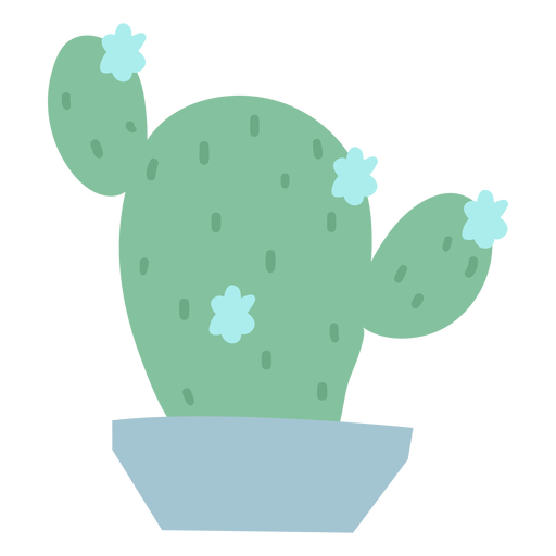 Cactus flower flat PNG Design