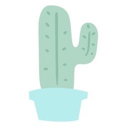 Maceta de flora del desierto plana Diseño PNG
