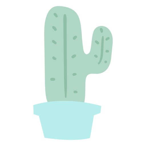 Desert flora pot flat PNG Design