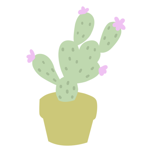 Desert plant pot flat