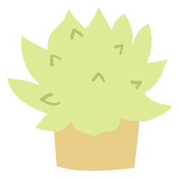 Pequeno vaso de planta plana Desenho PNG